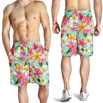 Plumeria Pattern Print Design PM014 Mens Shorts
