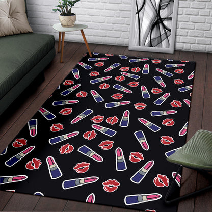 Lipstick Pattern Print Design LT01 Area Rugs