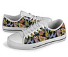 Butterfly Water Color Rainbow White Bottom Low Top Shoes