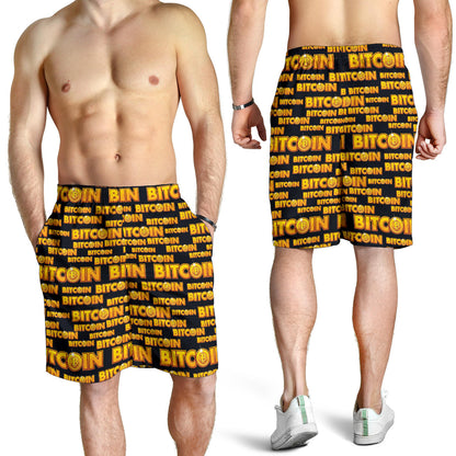 Bitcoin Pattern Print Design DO03 Mens Shorts