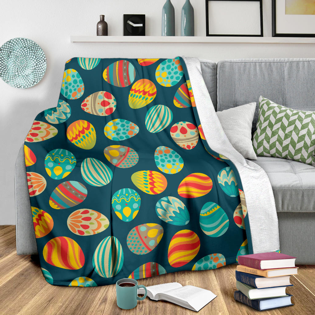 Easter Eggs Pattern Print Design RB09 Fleece Blanket