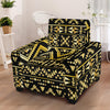 Gold Aztec Tribal Armchair Slipcover