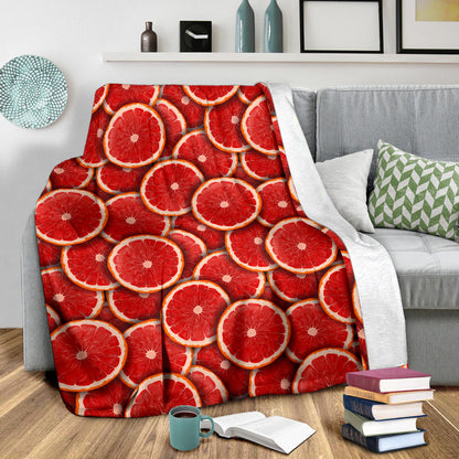 Grapefruit Pattern Print Design GF05 Fleece Blanket