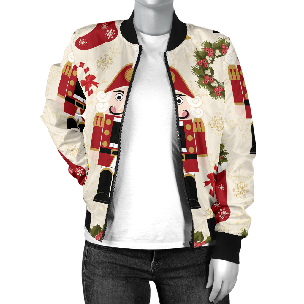 Nutcracker Pattern Print Design A01 Women's Bomber Jacket