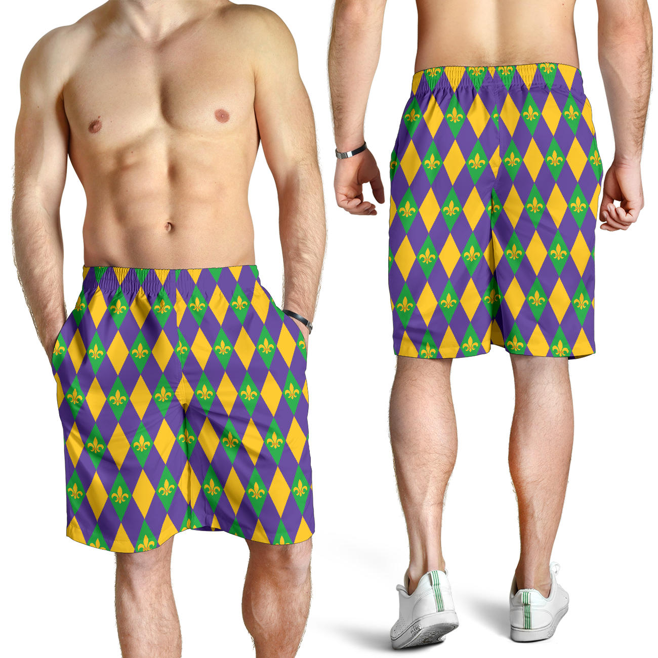 Mardi Gras Pattern Print Design 05 Mens Shorts