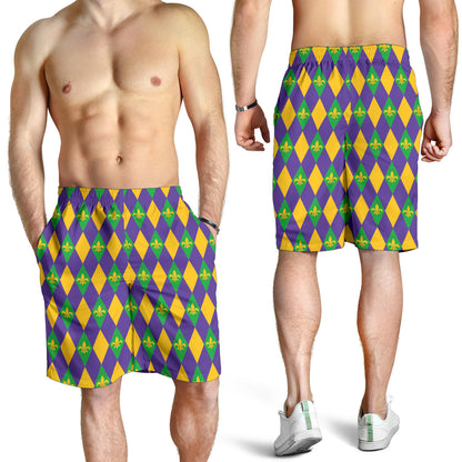Mardi Gras Pattern Print Design 05 Mens Shorts
