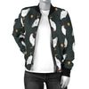 Chicken Pattern Print Design 06 Women's Bomber Jacket