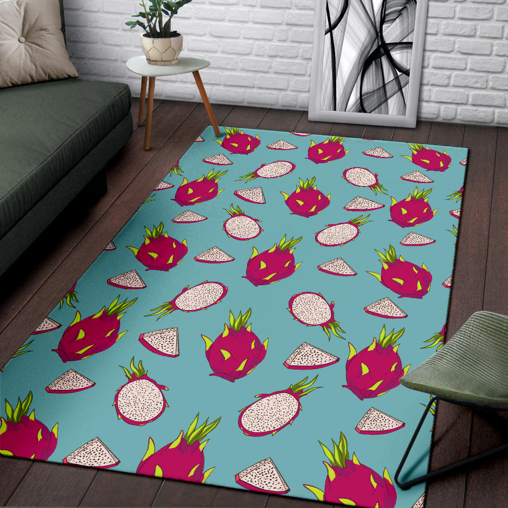 Dragonfruit Pattern Print Design DF01 Area Rugs