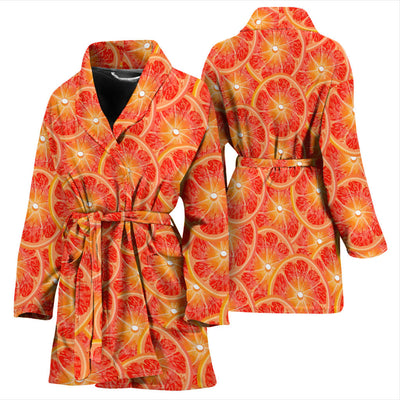 Grapefruit Pattern Print Design GF06 Women Bathrobe