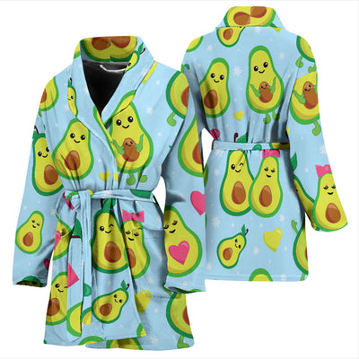 Avocado Pattern Print Design AC09 Women Bathrobe