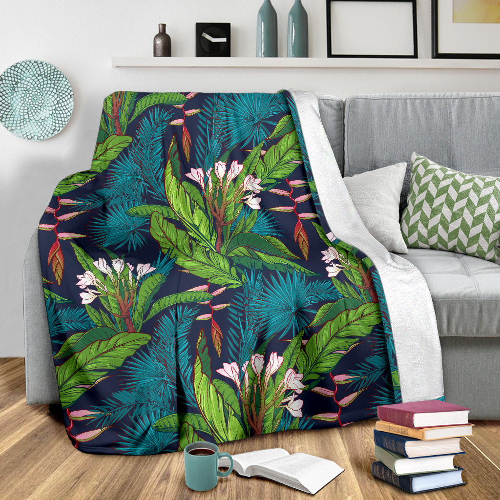 Rainforest Pattern Print Design RF01 Fleece Blanket