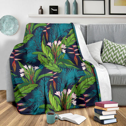 Rainforest Pattern Print Design RF01 Fleece Blanket
