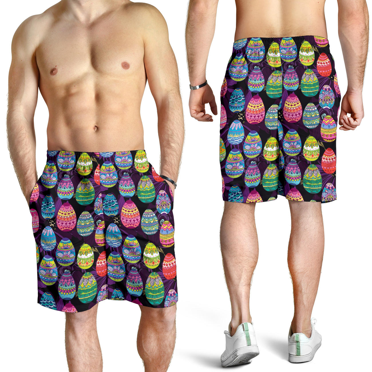 Easter Eggs Pattern Print Design RB08 Mens Shorts