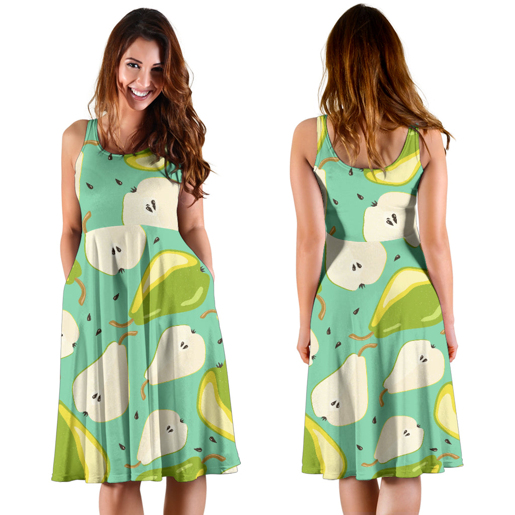 Pear Pattern Print Design PE04 Midi Dress