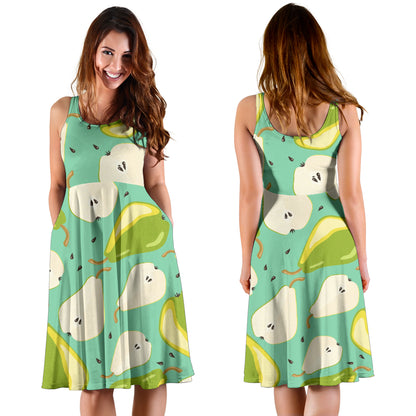 Pear Pattern Print Design PE04 Midi Dress