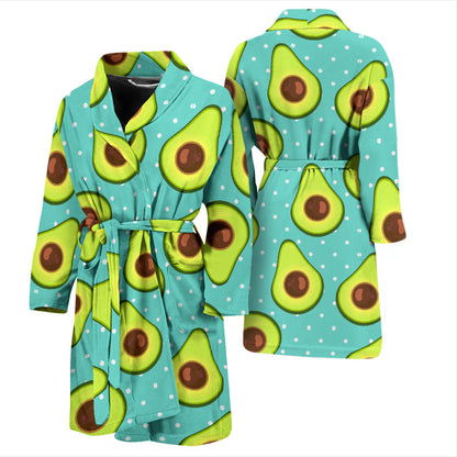 Avocado Pattern Print Design AC012 Men Bathrobe