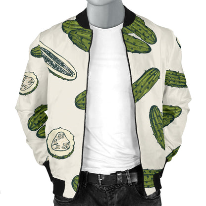 Cucumber Pattern Print Design CC05 Men Bomber Jacket