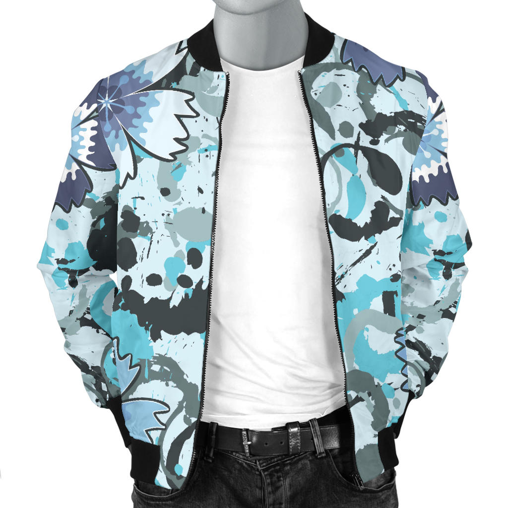 Carnations Pattern Print Design CN04 Men Bomber Jacket
