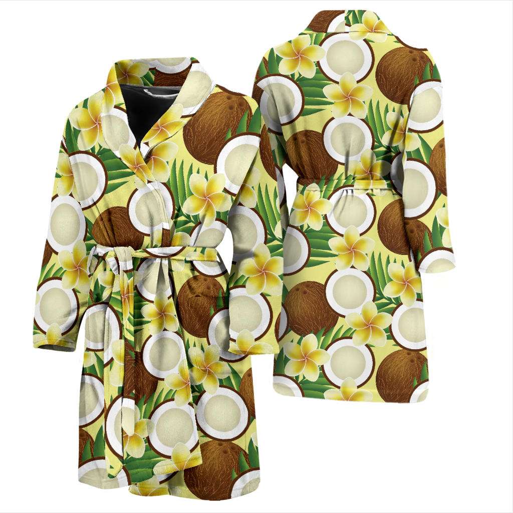Coconut Pattern Print Design CN02 Men Bathrobe