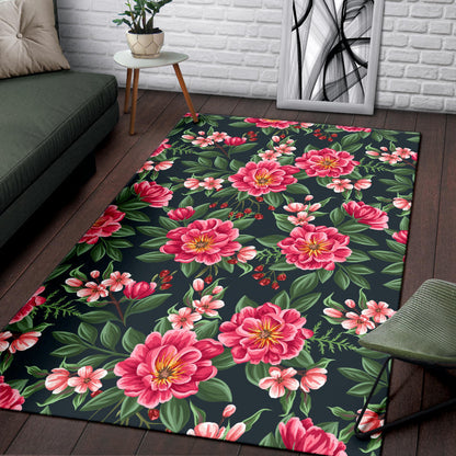 Summer Floral Pattern Print Design SF06 Area Rugs