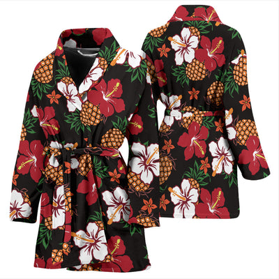 Hawaiian Themed Pattern Print Design H013 Women Bathrobe