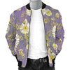 Daisy Pattern Print Design DS011 Men Bomber Jacket