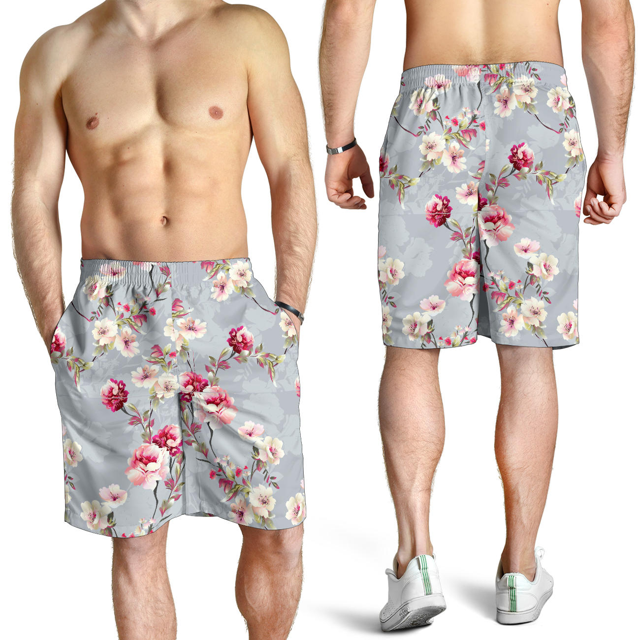 Summer Floral Pattern Print Design SF02 Mens Shorts