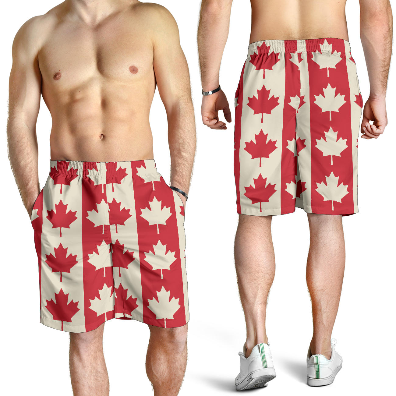 Maple Leaf Pattern Print Design 02 Mens Shorts