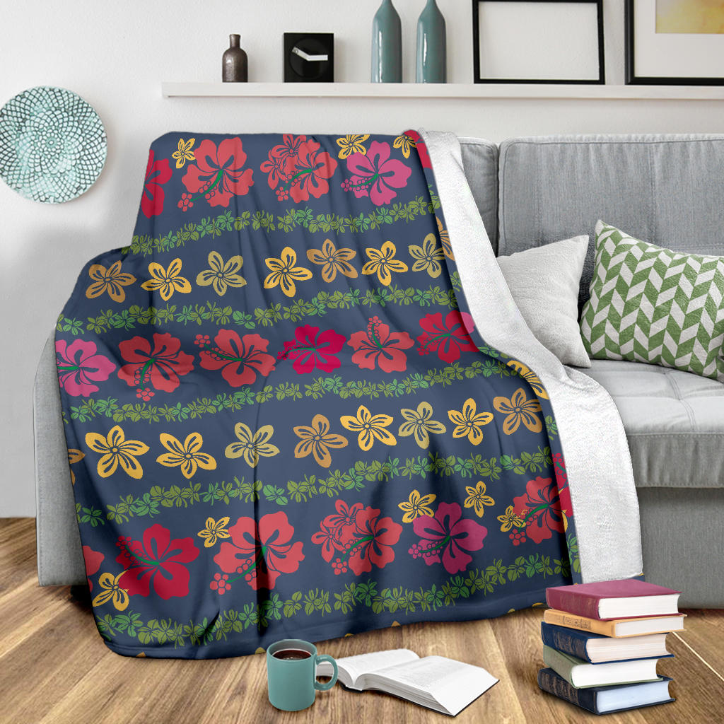 Hawaiian Themed Pattern Print Design H018 Fleece Blanket