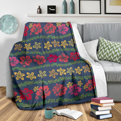 Hawaiian Themed Pattern Print Design H018 Fleece Blanket