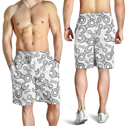 Mechanic Pattern Print Design 05 Mens Shorts