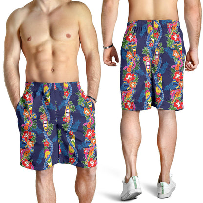 Hawaiian Themed Pattern Print Design H04 Mens Shorts