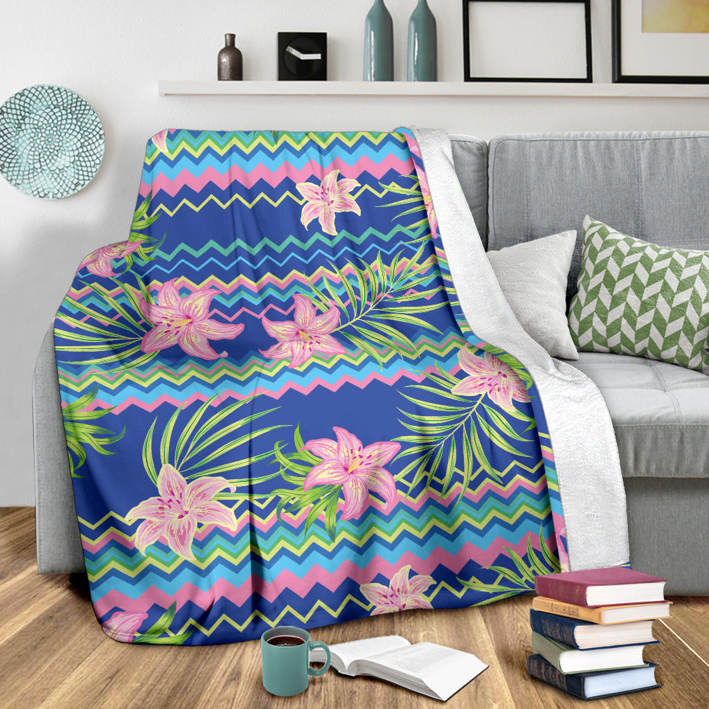Lily Pattern Print Design LY015 Fleece Blanket