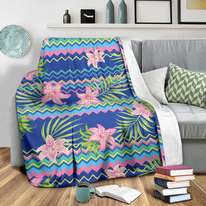 Lily Pattern Print Design LY015 Fleece Blanket