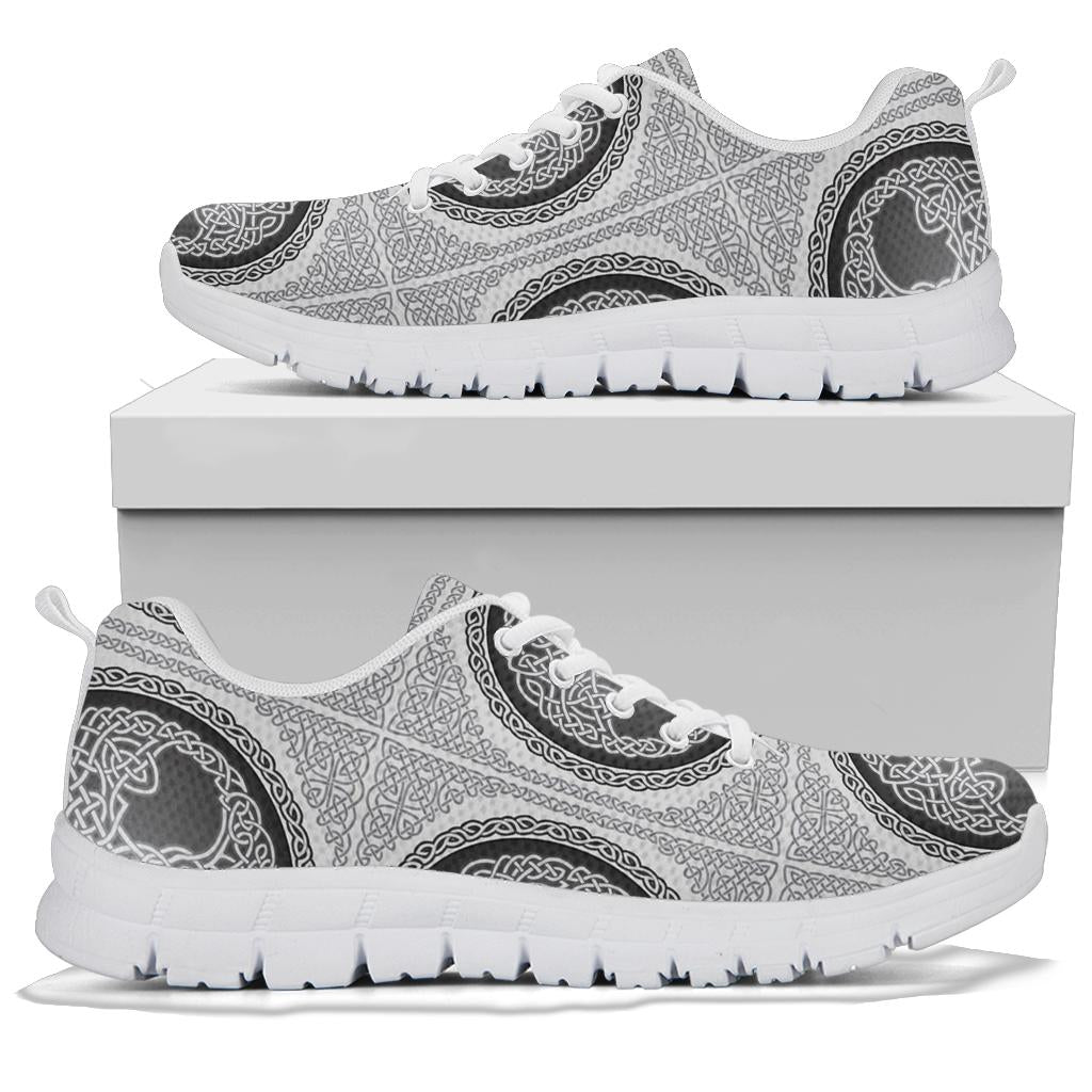 Celtic Tree of life Print Sneakers White Bottom Shoes