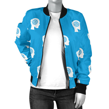 Psychology Pattern Print Design A03 Women's Bomber Jacket