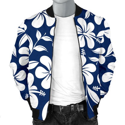 Hibiscus Pattern Print Design HB031 Men Bomber Jacket