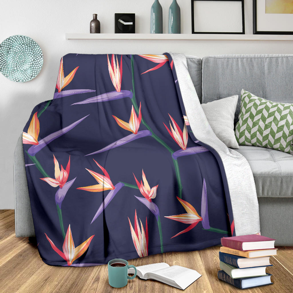 Bird Of Paradise Pattern Print Design BOP015 Fleece Blanket
