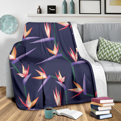 Bird Of Paradise Pattern Print Design BOP015 Fleece Blanket