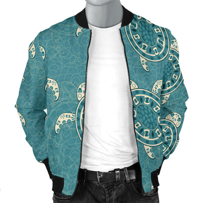 Sea Turtle Pattern Print Design T02 Men Bomber Jacket