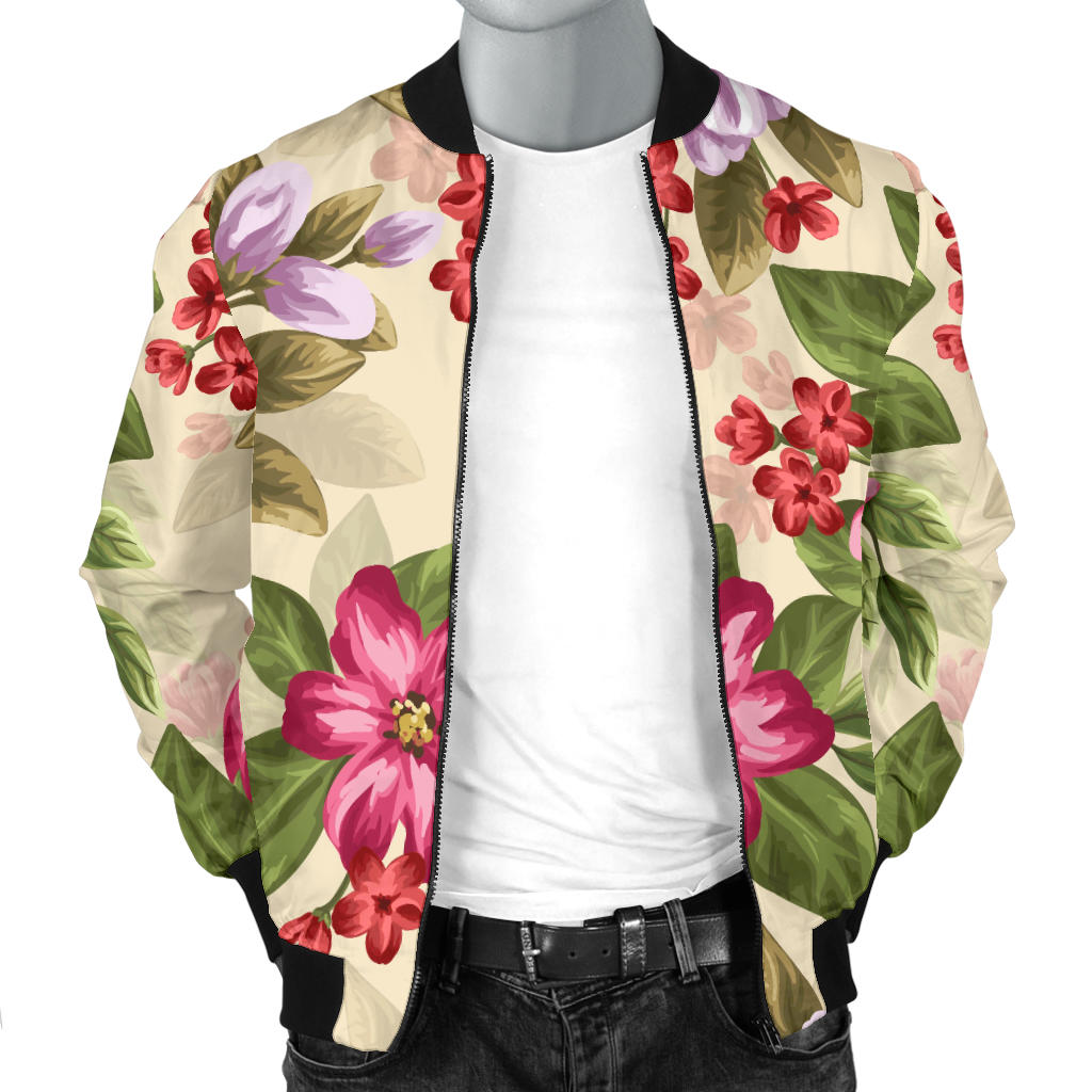 Summer Floral Pattern Print Design SF08 Men Bomber Jacket