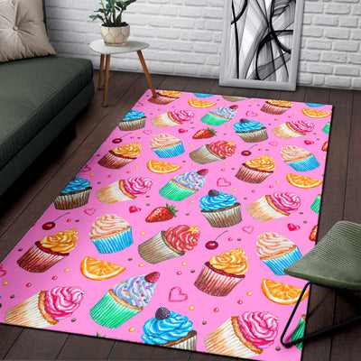 Cupcake Pattern Print Design CP05 Area Rugs