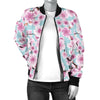 Cherry Blossom Pattern Print Design 01 Women's Bomber Jacket