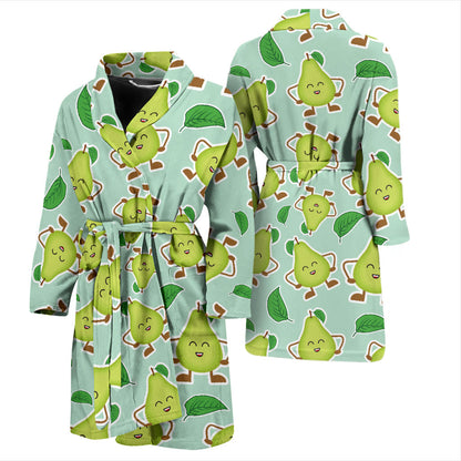 Avocado Pattern Print Design AC011 Men Bathrobe
