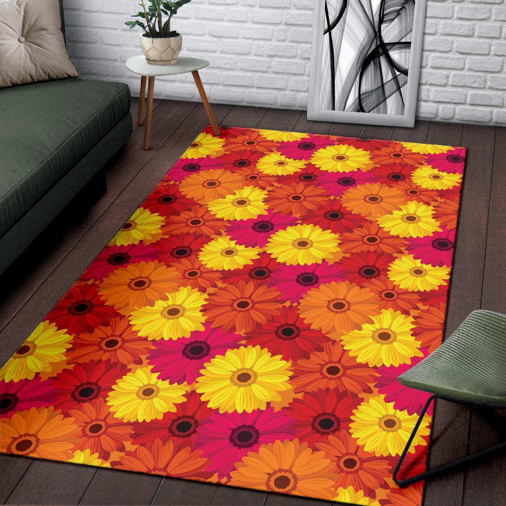 Gerberas Pattern Print Design GB05 Area Rugs