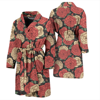 Camellia Pattern Print Design CM01 Men Bathrobe