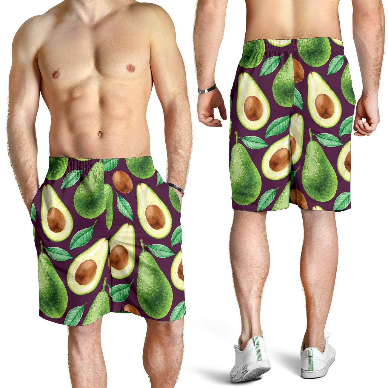 Avocado Pattern Print Design AC08 Mens Shorts