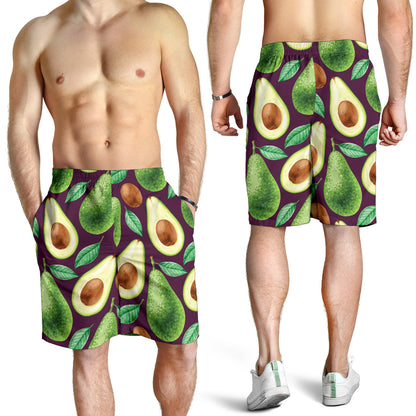 Avocado Pattern Print Design AC08 Mens Shorts