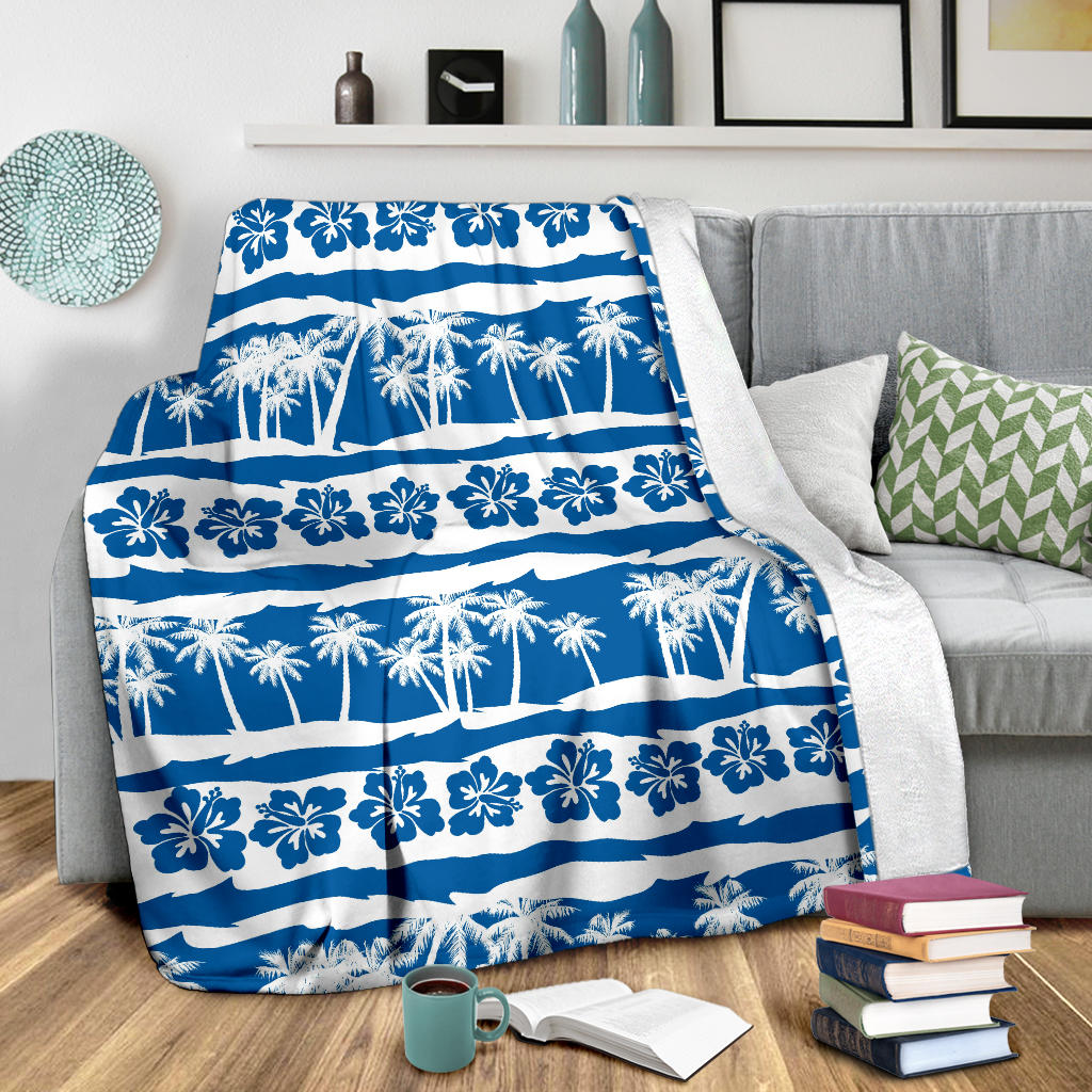 Hawaiian Themed Pattern Print Design H021 Fleece Blanket