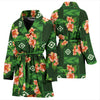 Hibiscus Pattern Print Design HB05 Women Bathrobe